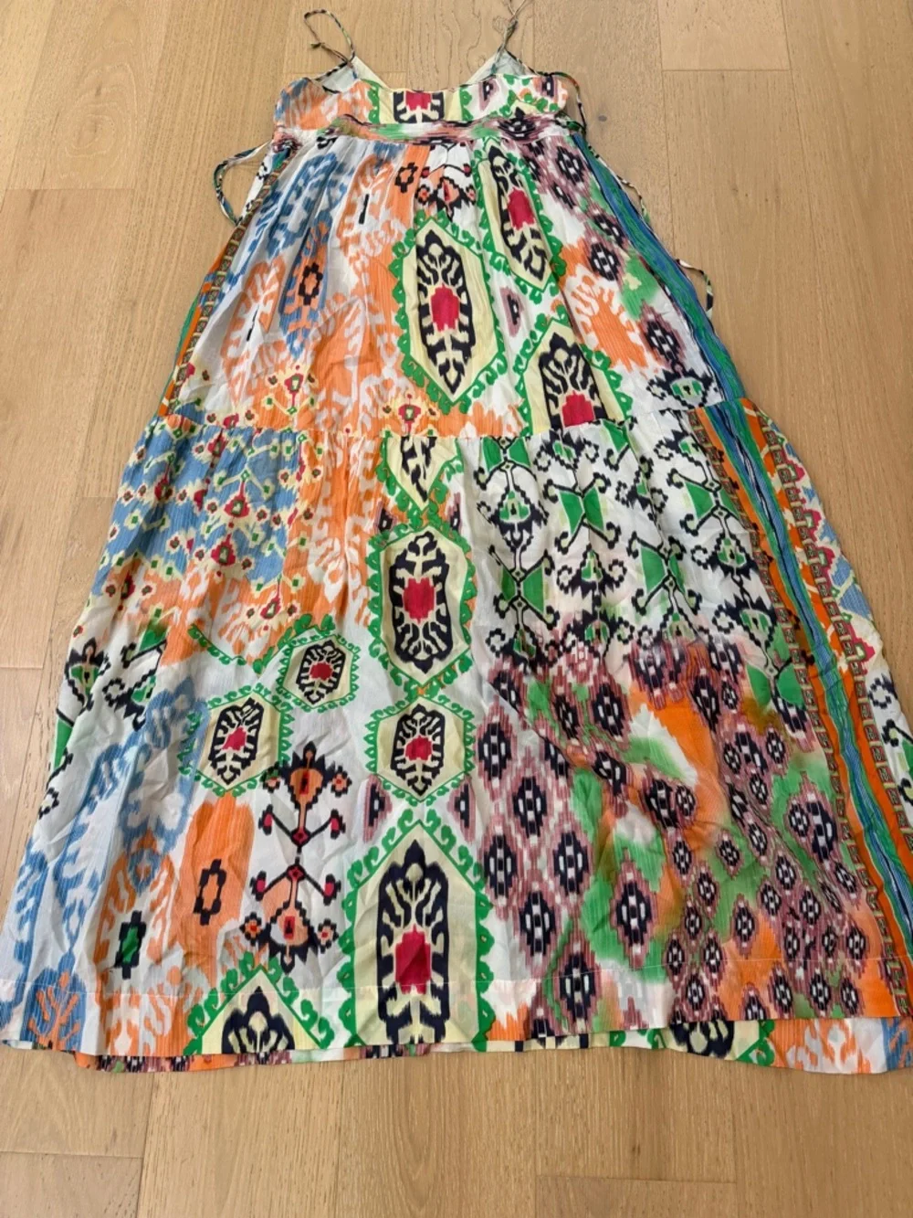 Johnny Was 100% Silk Floral Embroidered Boho Maxi Dress - Multicolor XS - Picture 10 of 11